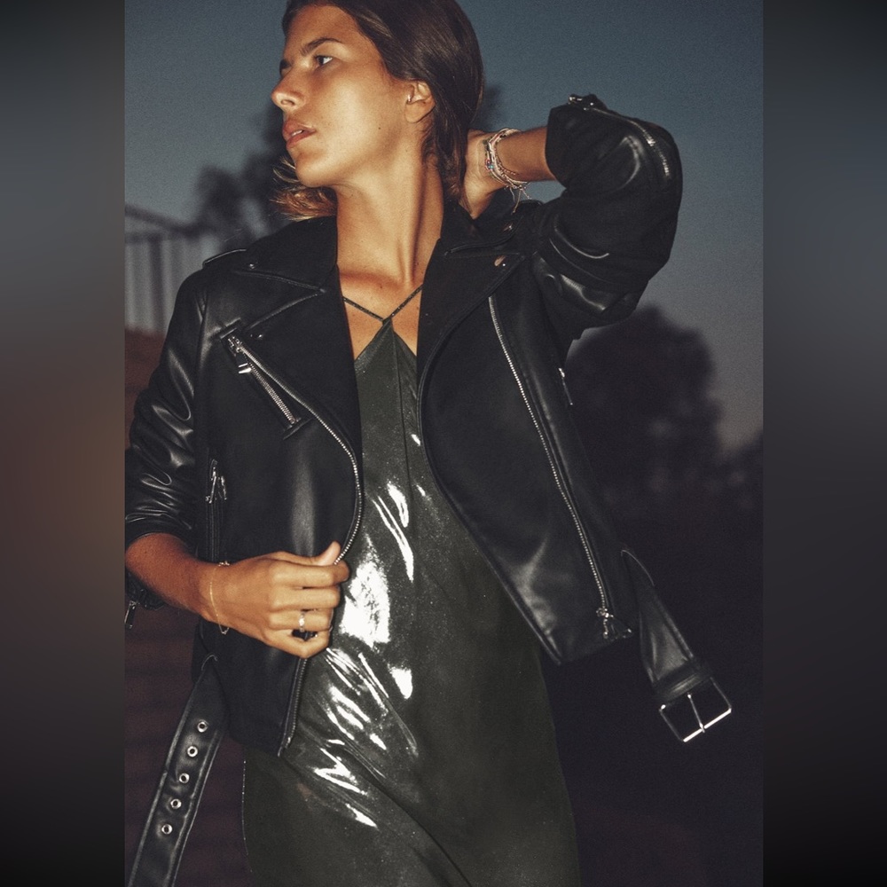 Faux Leather Biker Jacket